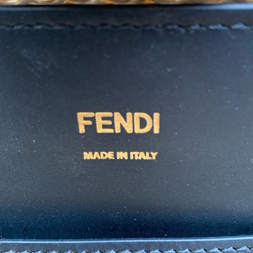 Fendi Raffia Vitello Macrame Large Peekaboo X-Tote - Picture 3 of 16